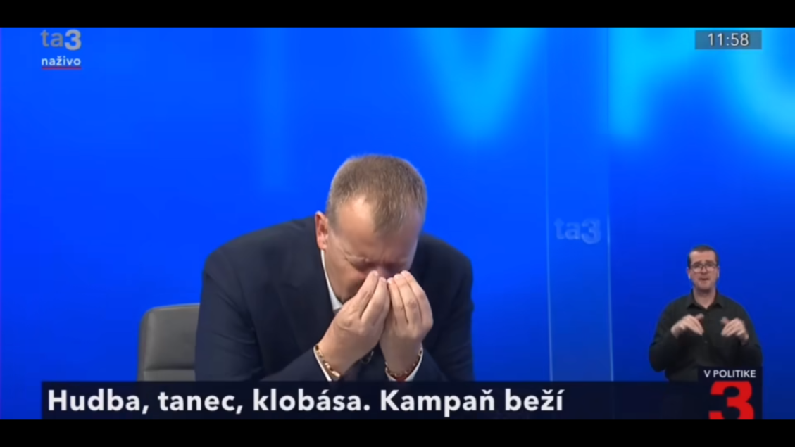 Vytočený Boris Kollár v diskusii na Ta3