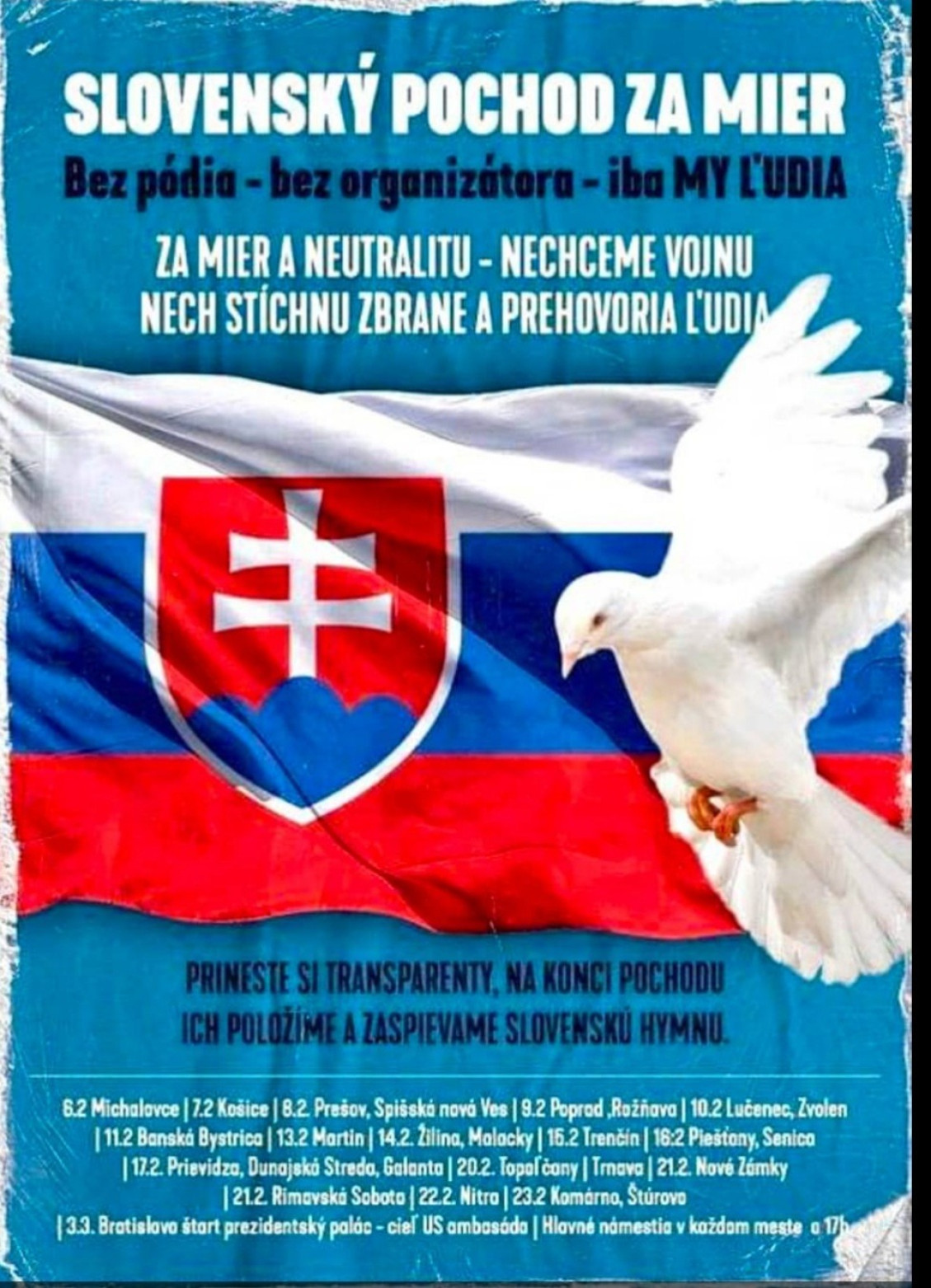 Sme v polovičke pochodu za mier Slovenskom